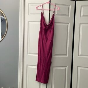 Magenta long formal dress